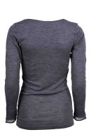 Femilet - Juliana Langærmet T-shirt  - Merino Uld - Grå Melange