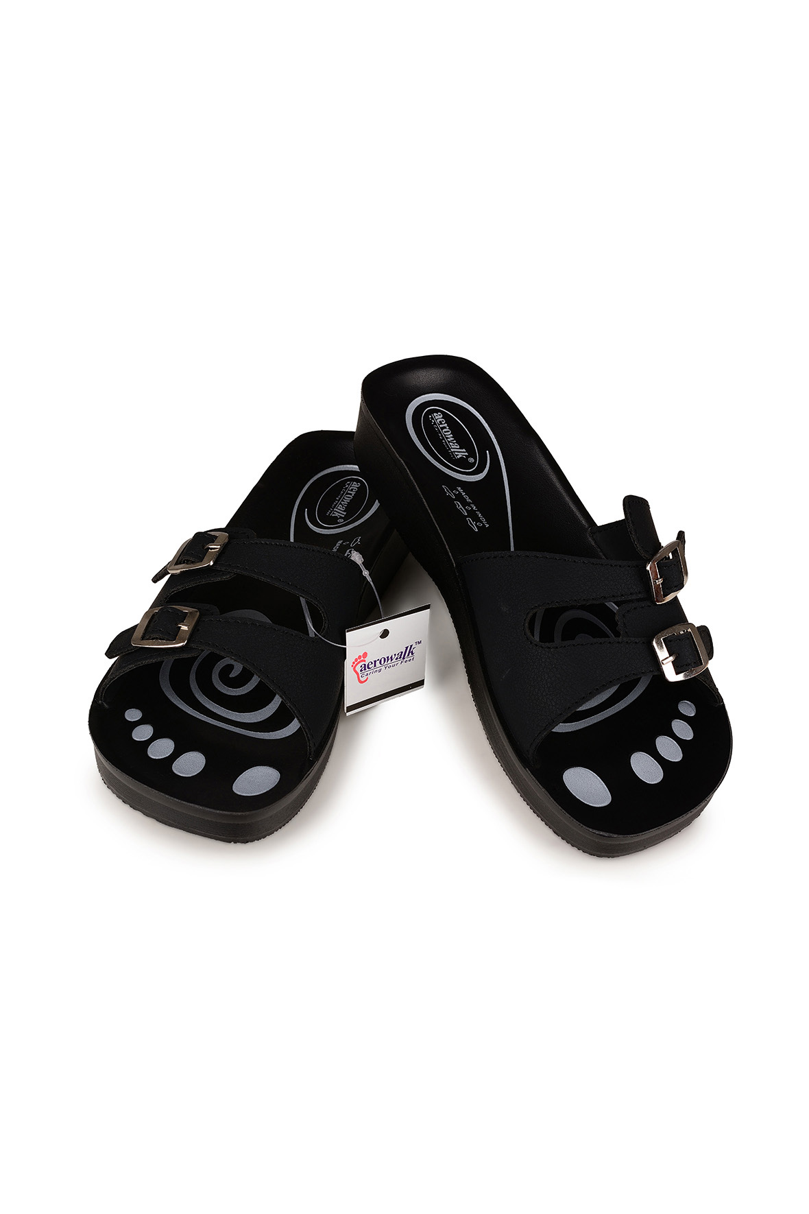 Læge kæmpe Bekræfte Aerowalk åben sandal i sort til piger - stik i sandal dobbelt rem - Hos  Lohse