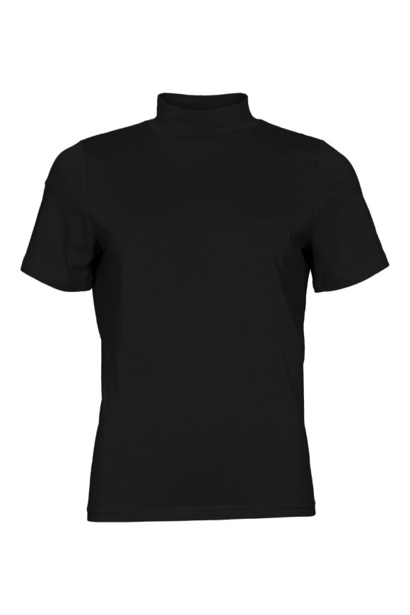 Micha - Turtleneck T-shirt Basis - Sort