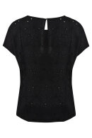 Pulz - Patricia Broderie Anglaise Bluse Sort
