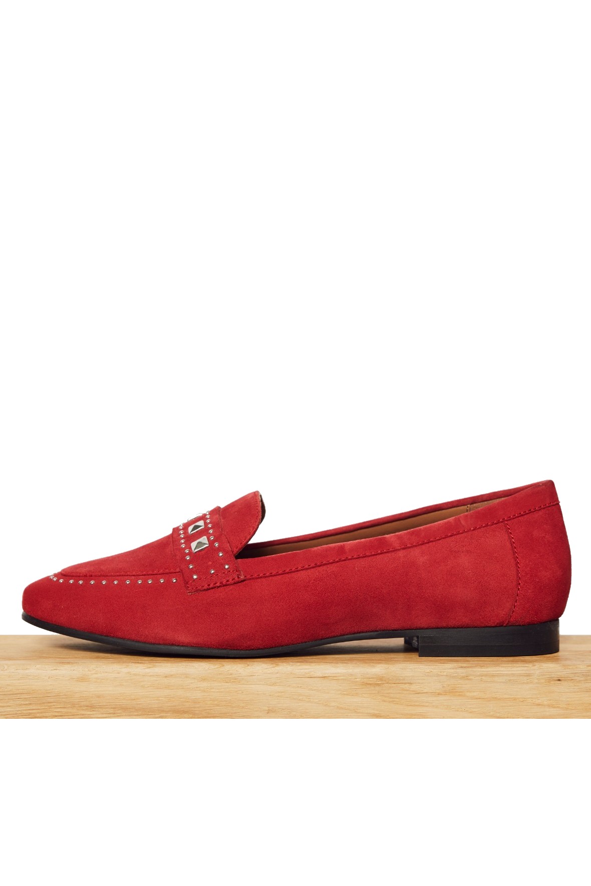 Tranquility Glorious Sporvogn Micha moccasin sko i rødt nubuck skind til damer - Hos Lohse