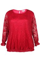 Zhenzi - Kaus Rød Blonde Bluse
