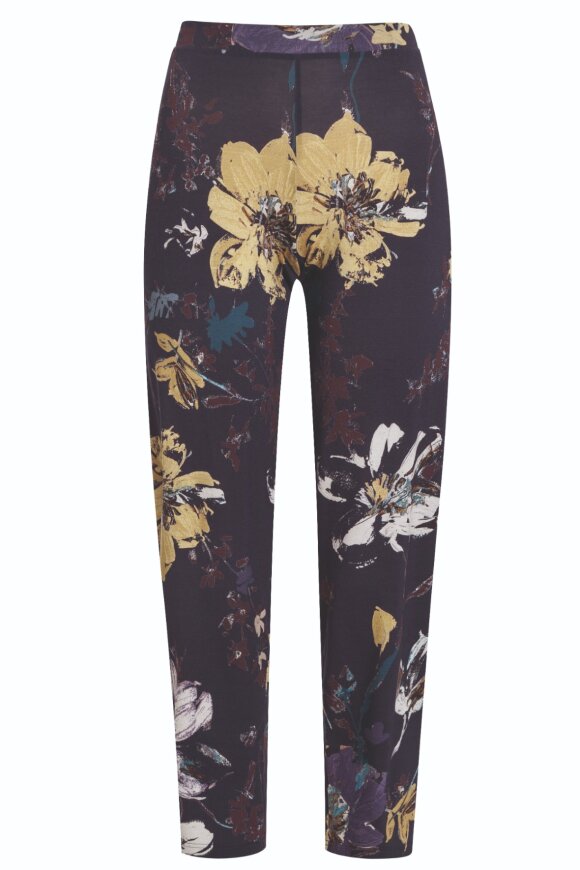 Mey - Siri Pyjamas Bukser Blomstret Mørkeblå