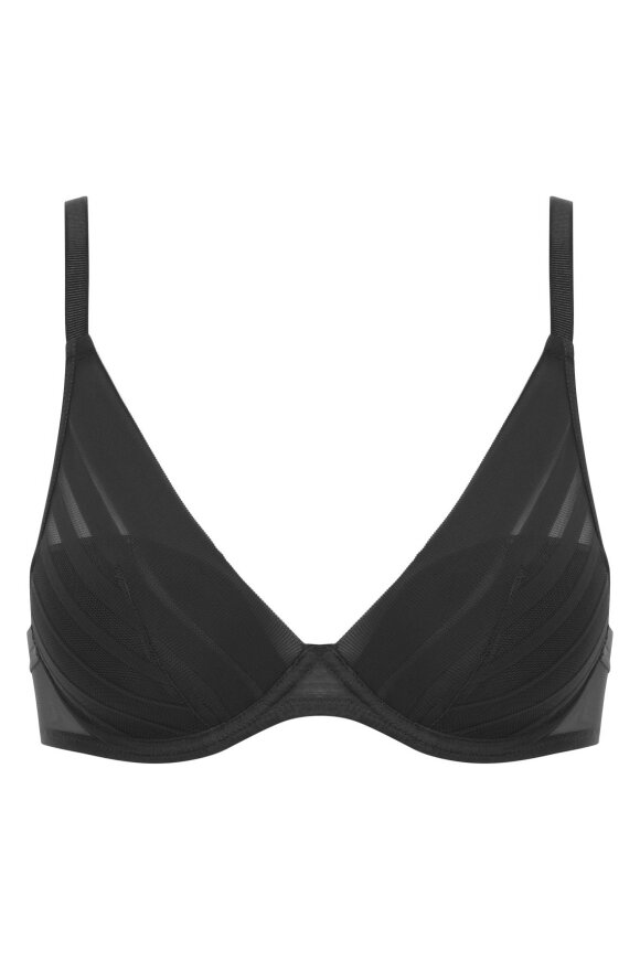 Passionata - Graphic Plunge T-shirt Bra Sort