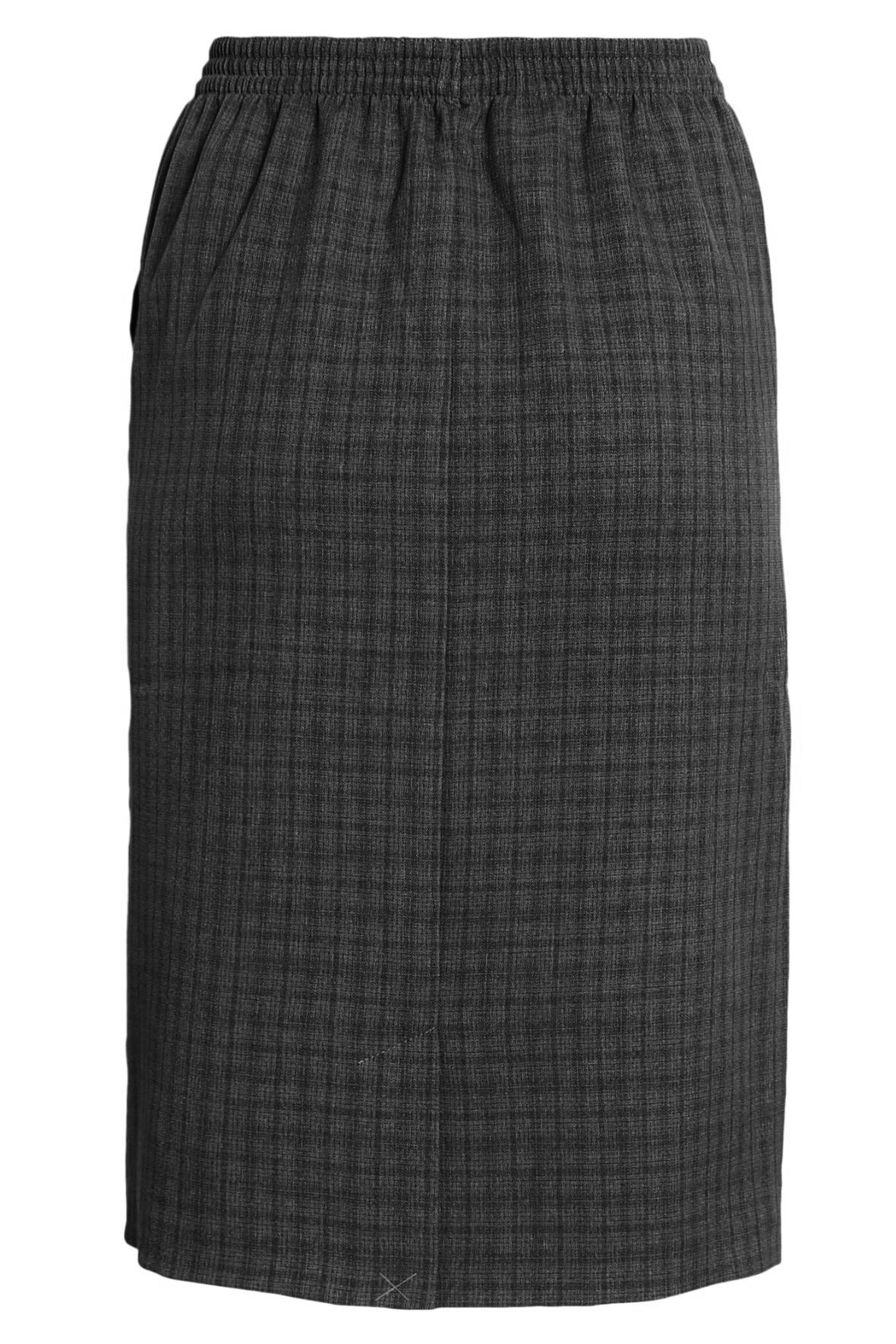 åbenbaring Uartig Søgemaskine markedsføring Brandtex nederdel - ternet mørkegrå med elastisk linning - Hos Lohse