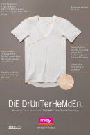 Mey - Herre Undertrøje - Dry Cotton - Sort - Hvid - Skin