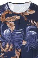 Zhenzi - Groa Blomstret Festlig Bluse - Mørkeblå