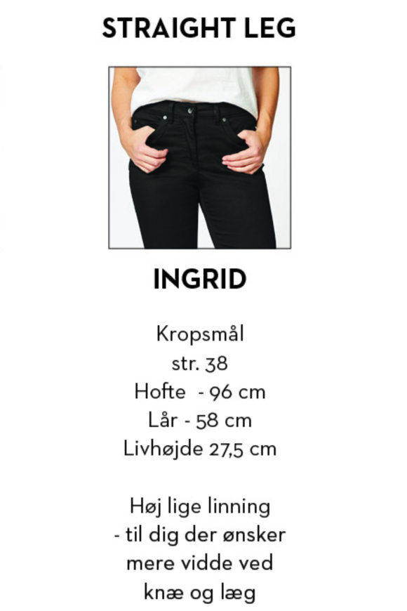Classic Ingrid bukser - - brede ben - til - Hos