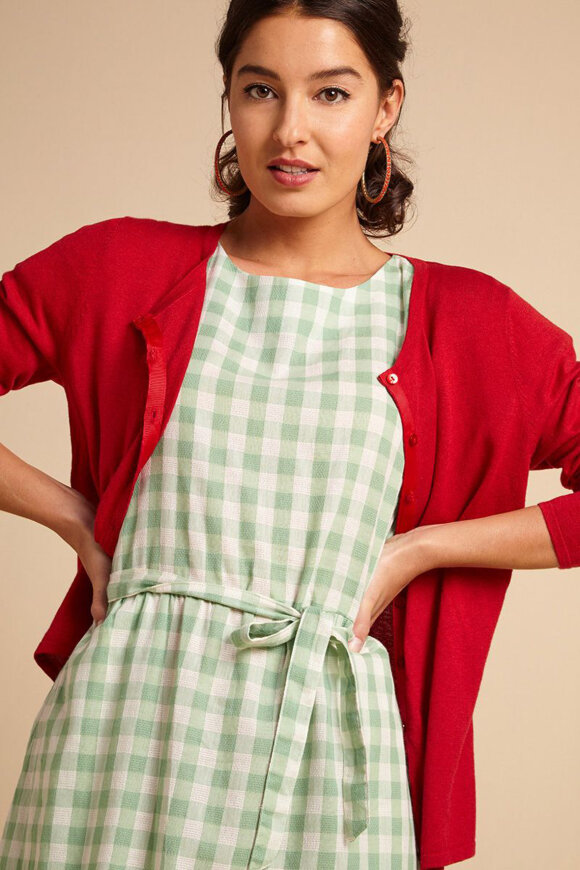 Sway Wetland Humanistisk King Louie Betty Dress Loose Fit Legend - grøn mint ternet kjole - Hos Lohse Sway Wetland Humanistisk King Louie Betty Dress Loose Fit Legend - grøn mint ternet kjole - Hos Lohse