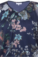 Zhenzi - Vaga Bluse - Blomstret Print - Mørkeblå