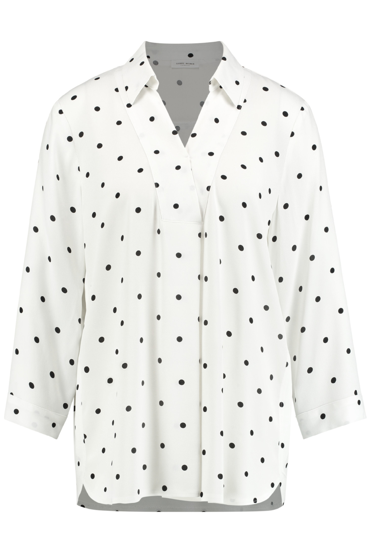 Gerry skjorte bluse i off white med sorte prikker dame - Lohse