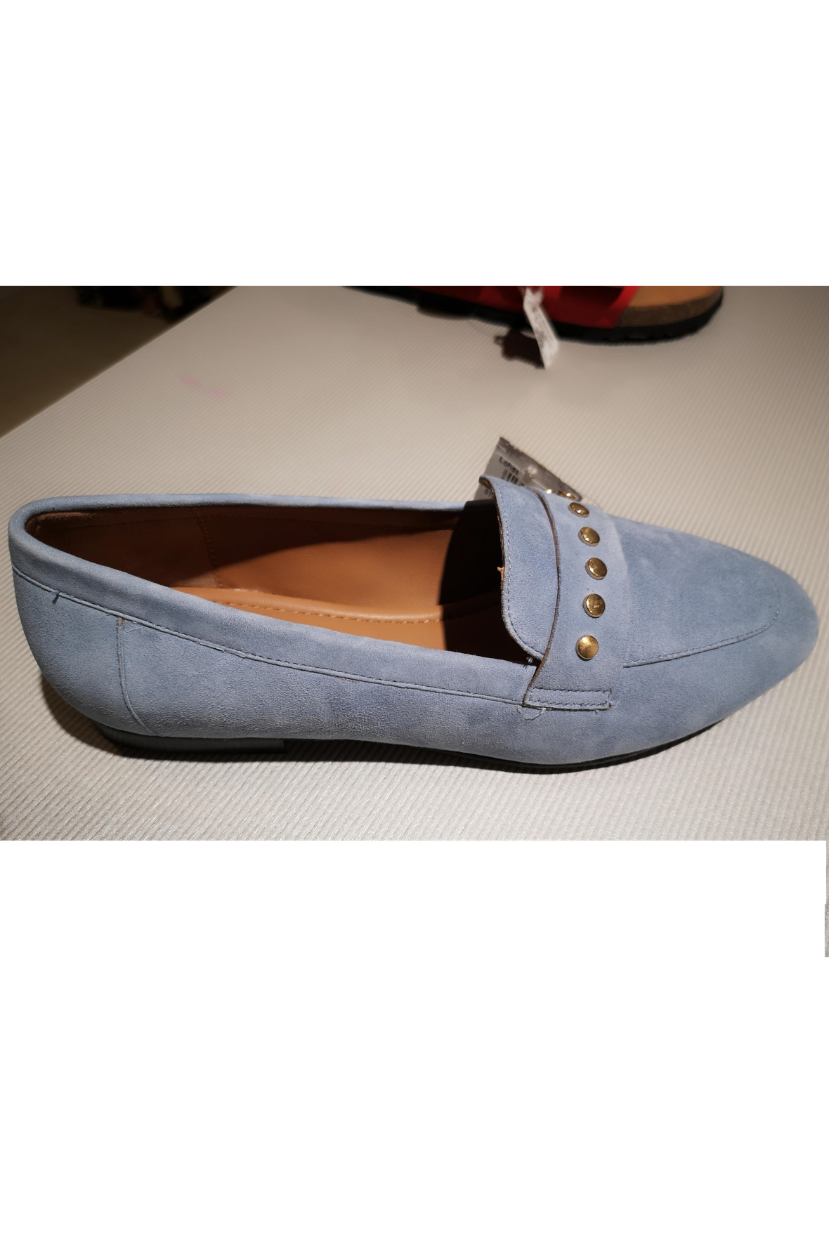 tonehøjde median Passende Micha flad sko i lyseblå med flad sål og fast hæl - dame - UDSALG - Hos  Lohse