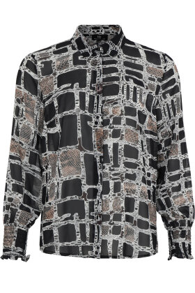 MOLLY-JO - Chiffon Skjorte - Sort MOLLY-JO - Chiffon Skjorte - Sort