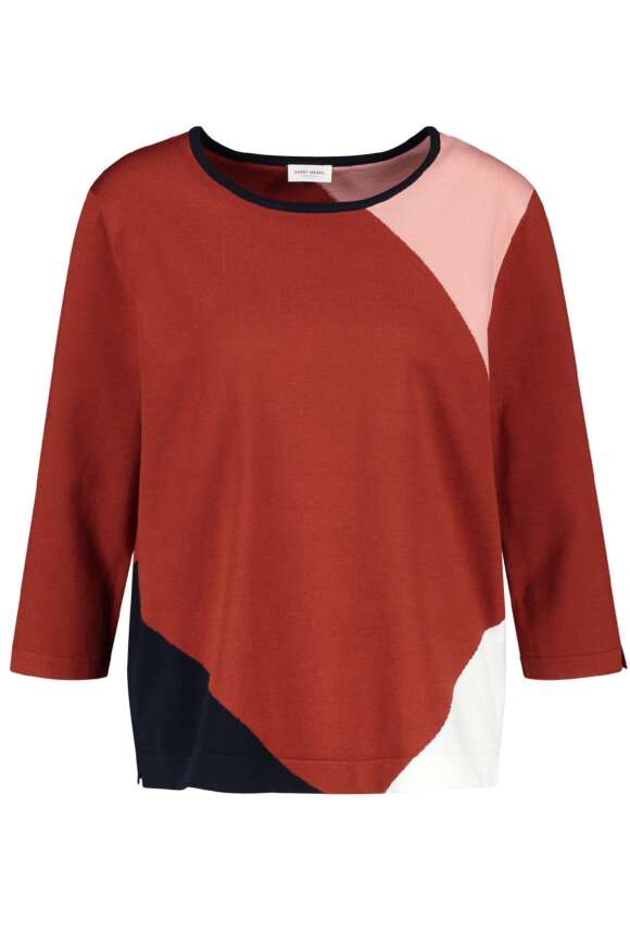 Gerry Weber - Pullover - Mønstret Strik - Rosa