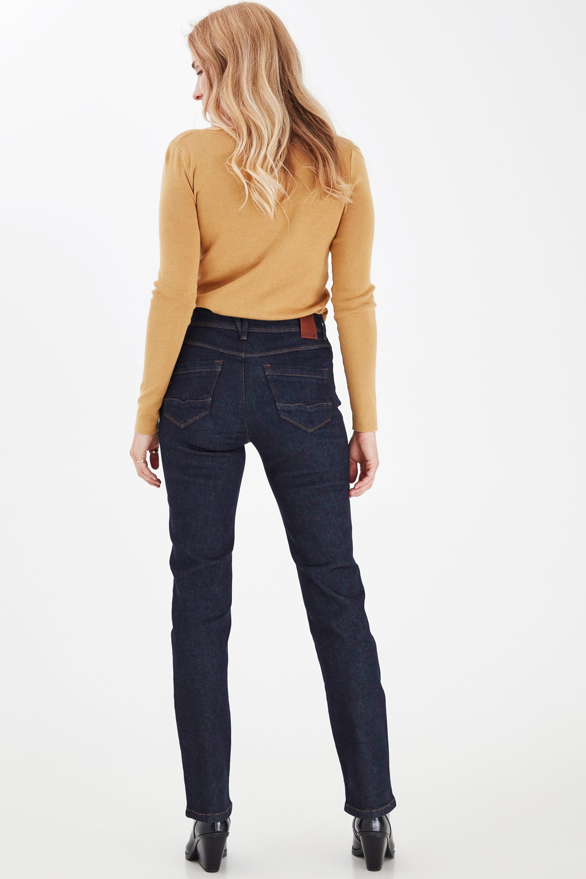 Jeans Karolina - talje - ben - mørk denim - damer - Lohse