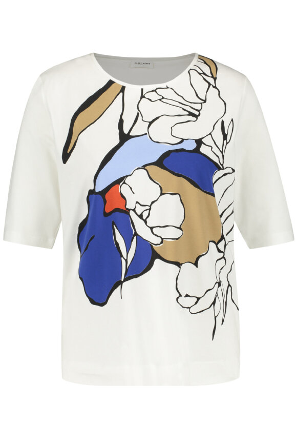 T-shirt Donna Gerry Weber - Maglia Oversize A Manica Corta Con Cuciture Laterali Anteriori E Logo Ritagliato Sul Retro, Cotone Comodo Per Un Look Casual - 2