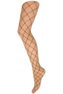 Hype the Detail - H Logo Tights Nude Black 25D - Fashion Tights - Strømpebukser