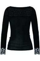 Mey - Wool & Lace - Uld Top - Blonde Top - Sort