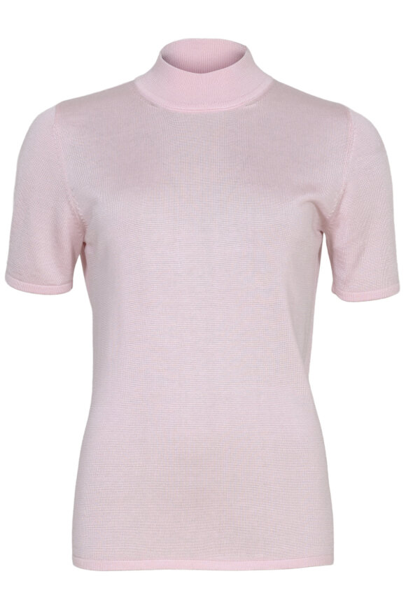 Micha - Strikket Turtleneck T-shirt - Rosa
