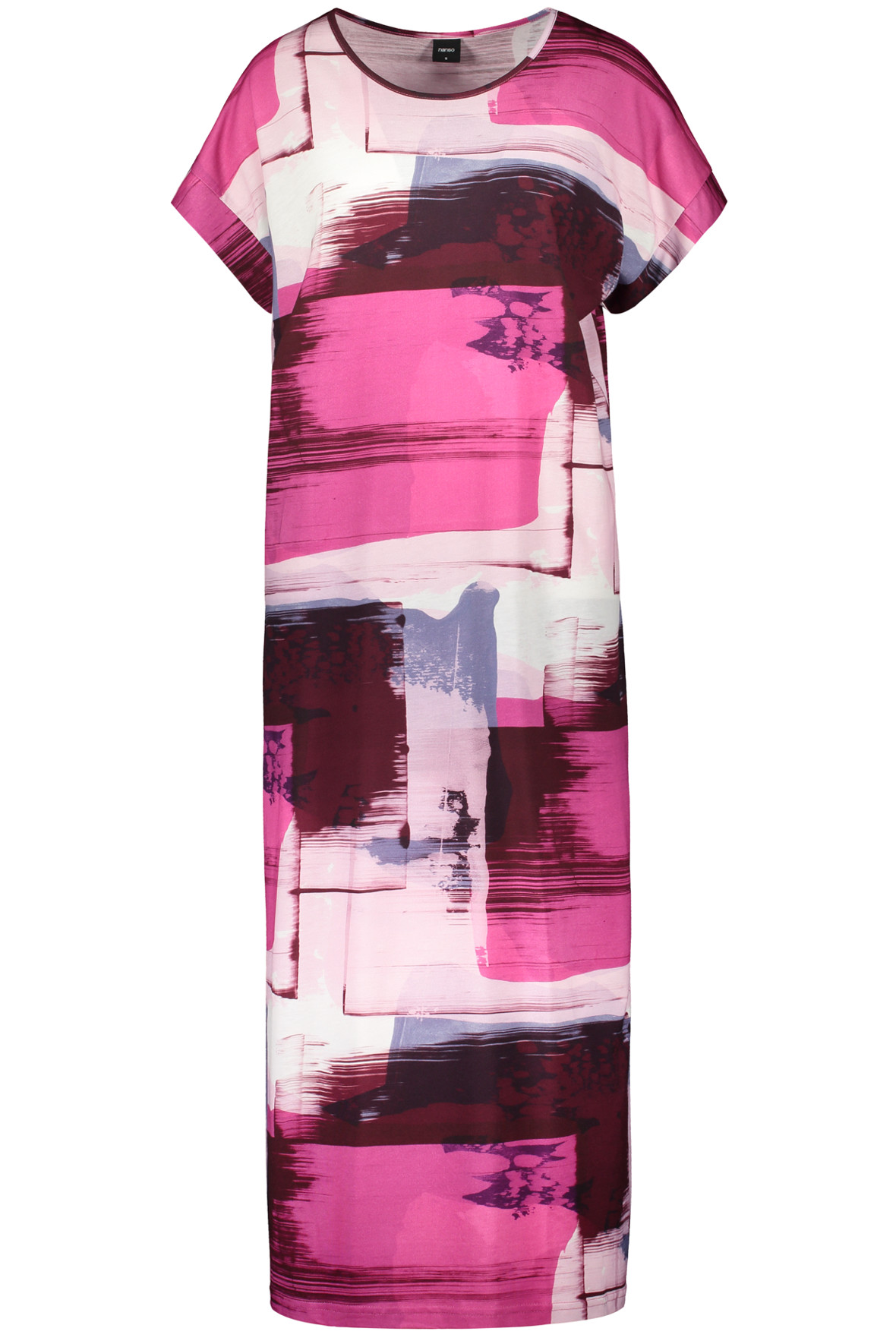 spænding Stå på ski licens Nanso lang natkjole med grafisk print i lilla tema - mange styles - Hos  Lohse