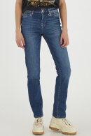 Pulz - Sandra - High Waist & Straight leg - Medium Blue Denim