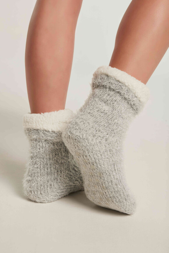 Femilet - Hyggesokker Skridsikre - Warm Soft Socks - Off White