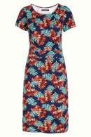 King Louie - Mona Dress Palo Verde - Blad Print - Kjole - Mørkeblå