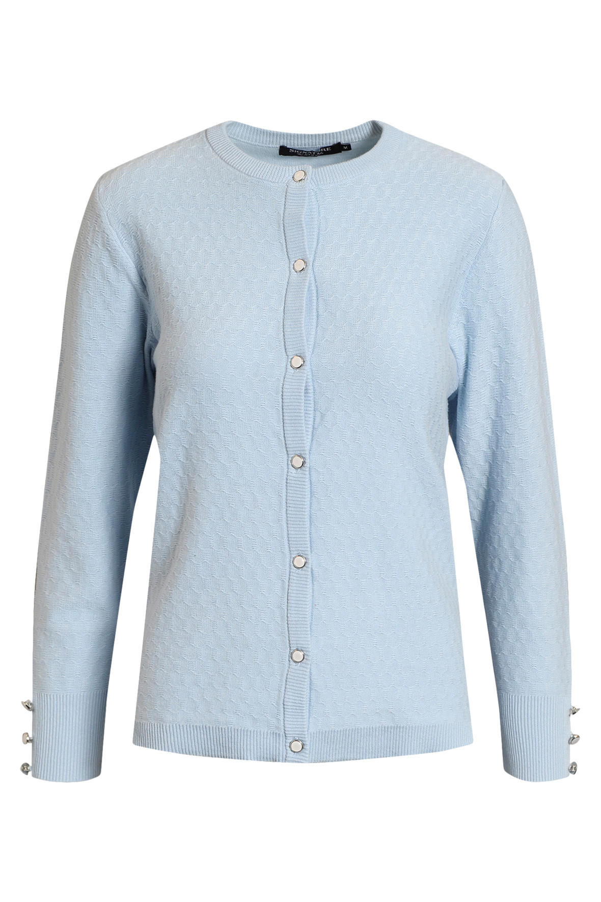 Signature lyseblå cardigan strikbluse i fl farver - dame - Hos Lohse