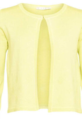 Micha - Kort Strik Vest/Cardigan - Lime