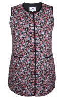 Zhenzi - Izora 965 - Blomstret Quilt Viskose Vest - Pink