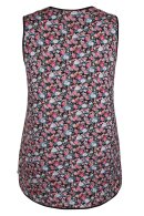 Zhenzi - Izora 965 - Blomstret Quilt Viskose Vest - Pink