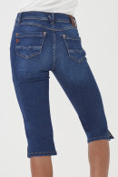 Pulz - Pz-Emma Capri - High Waist - Straight Leg - Mørk Denim