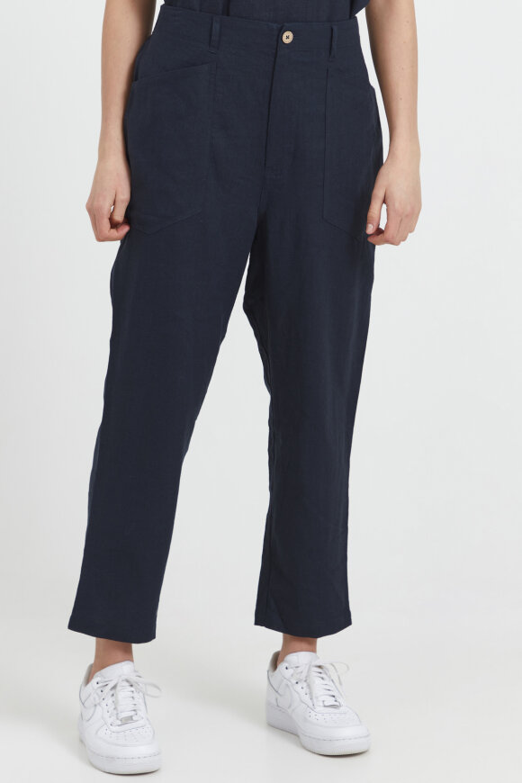 Pulz - Pz- Bianca Pant - Regular Leg - Hørbuks - Mørkeblå