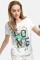 Gerry Weber - EcoVero T-shirt - Eksotisk Print - Off White