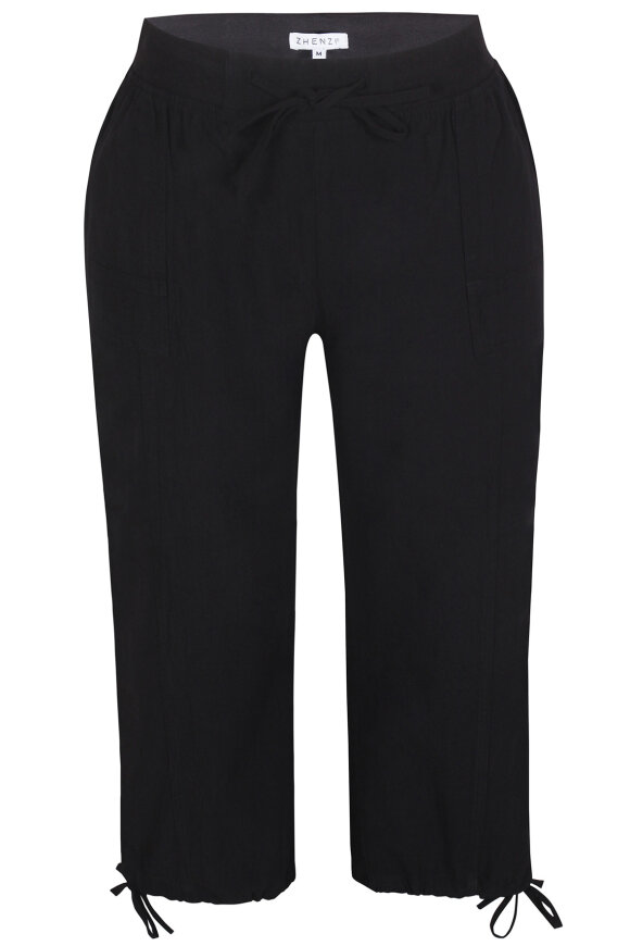Zhenzi - Amin 108 Casual Stumpebukser - Sort
