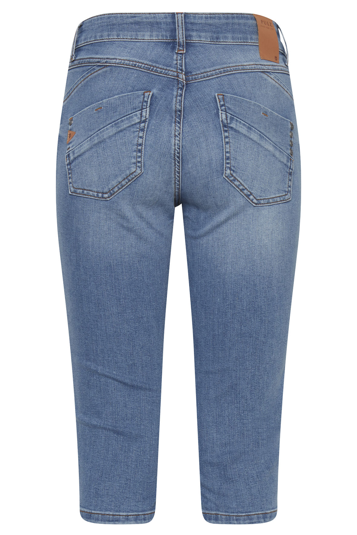 Pulz pz Emma capri jeans - high waist - denim - kvinde - Hos Lohse