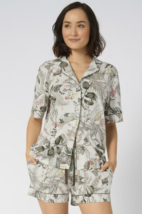 TRIUMPH - Boyfriend Kort Pyjamas - Print - Army Grøn TRIUMPH - Boyfriend Kort Pyjamas - Print - Army Grøn