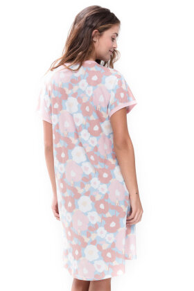 Mey - Emilie Natkjole Flora - Dropdown Skulder - Rosa