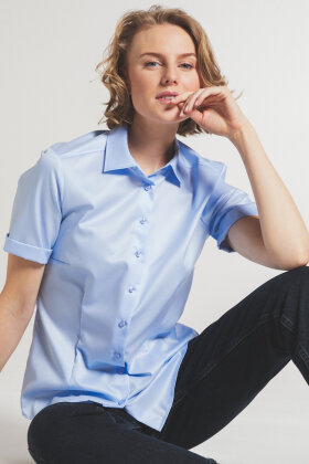 ETERNA - Cover Shirt - Kortærmet Lyseblå Skjorte