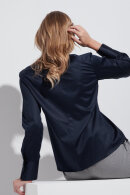 Eterna - Satin Stretch Shirt - Regular Fit - Modern Classic - Mørkeblå