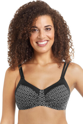 Amoena - Ayon sbp Top - Bikini Bh - Grafisk - Sort
