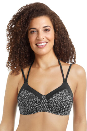 Amoena - Ayon sbp Top - Bikini Bh - Grafisk - Sort