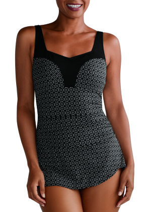 Amoena - Ayon Sarong - Badekjole - Badedragt m Skørt - Grafisk - Sort