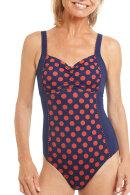 Amoena - Alabama Half Bodice - Polka Prikket - Badedragt - Mørkeblå