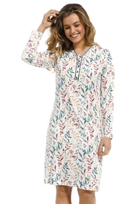 PASTUNETTE - Natkjole Floral Print - Grøn PASTUNETTE - Natkjole Floral Print - Grøn