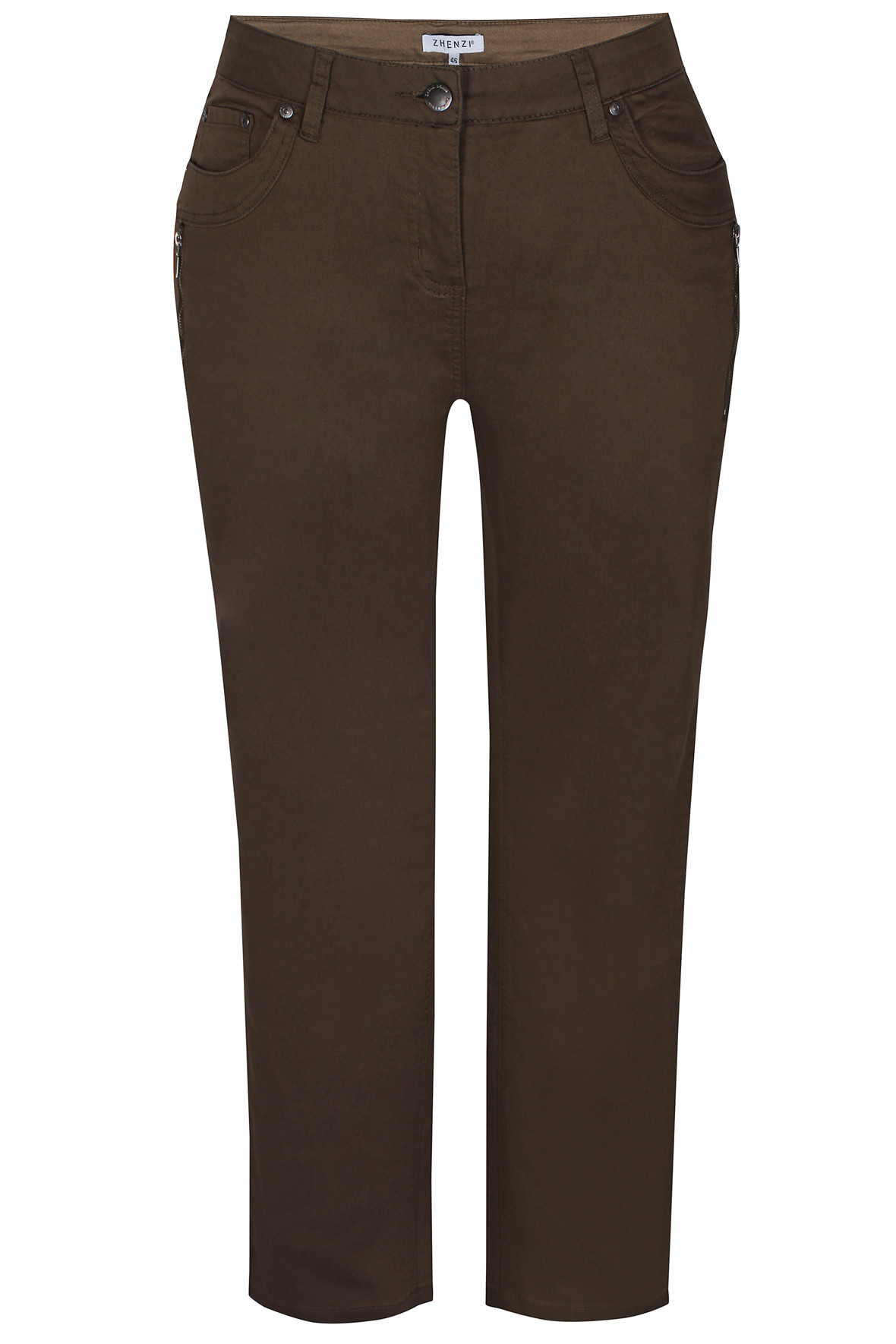 Zhenzi Salsa jeans army grønne normal pasform smalle ben Hos Lohse