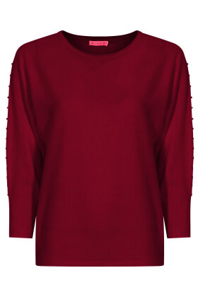 MICHA - Strikbluse - Med Perler - Cerise MICHA - Strikbluse - Med Perler - Cerise