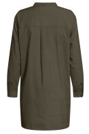 B. COASTLINE - Long Shirt - Mini Fløjl - Normal Fit - Mørkegrøn