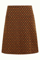 King Louie - Border Skirt Honeycomb - Nederdel - Guldglimmer - Sort