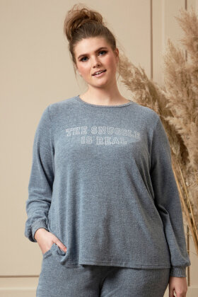 ZHENZI - Cate 452 - Comfy Pullover - Blå ZHENZI - Cate 452 - Comfy Pullover - Blå